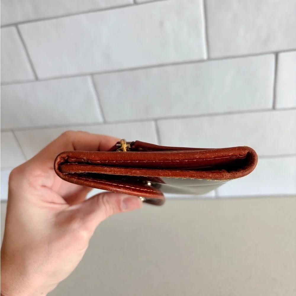 Dooney & Bourke Patent Leather Continental Clutch Wallet Black Color